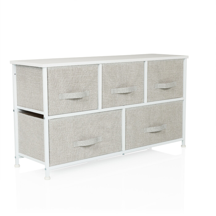 Комод FOLDAR 100x30x55см 5 відділень сірий hjh LIVING