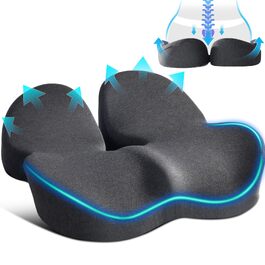 Подушка для офісного крісла SKYNY з піни Memory Foam для підтримки куприка, стегон та сідничних кісток. Ортопедична подушка від болю в спині та сідниці