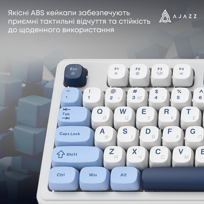 Бездротова клавіатура Ajazz AF98 PLUS Glacier Blue (AF98-PLUS-GB)