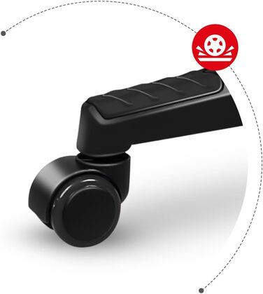 Ігрове крісло huzaro Force 4.4 Carbon, ергономічне, з підголівником і ломбардною подушкою, до 130 кг, регулювання висоти, тканина та екошкіра, чорне