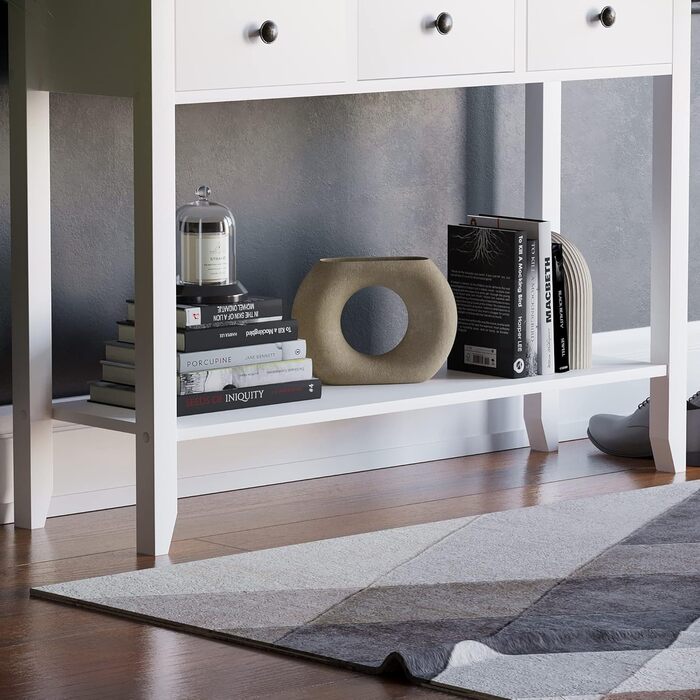 Консольний стіл Vida Designs Windsor, 3 шухляди, білий, дерев'яний