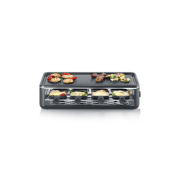 Ракле-гриль SEVERIN RG 2365 Black Line Lite для 8 осіб з антипригарною гриль-панеллю та глибокими піддонами, посудомийка-safe