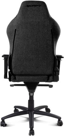 Ігрове крісло DRIFT GAMING DR275NIGHT, чорне, тканина з оксамитовим покриттям, 4D регульовані підлокітники, механізм «жаба», клас 4, обертове