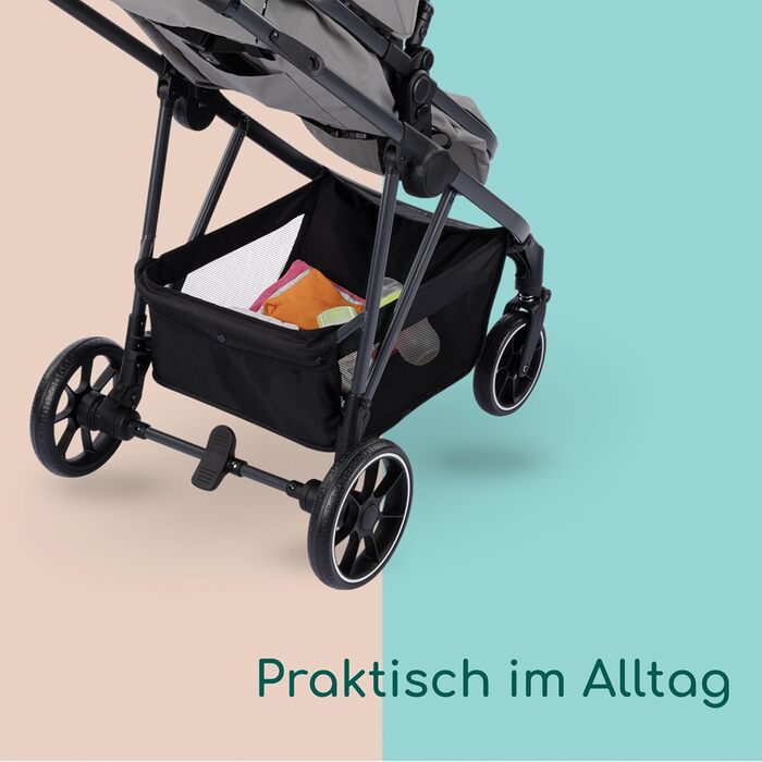 Дитяча коляска Bebeconfort Breeze Trio 3-в-1, 0-4 роки, до 22 кг, i-Size, компактна, сірий камінь