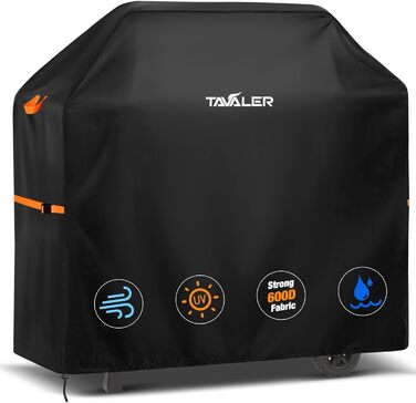 Водонепроникний чохол для гриля Tavaler 132x66x110 см, оксфорд 600D, захисна накидка для газового гриля Weber Genesis, Spirit, Enders Boston, Monroe, Chicago