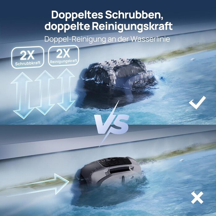 Робот-пилосос для басейну Beatbot AquaSense 2 з кришкою, акумуляторний, для чищення дна та стін, з функцією паркування, синій 