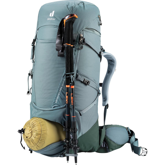 Жіночий трекінговий рюкзак Deuter Aircontact Core 45+10 SL, 45+10 л, shale-ivy, модель 2024