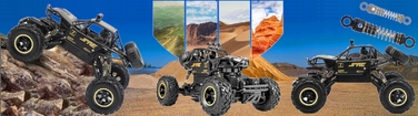 Радіокерована позашляхова машина TradeBaazar 4x4, чорна, масштаб 1:16, швидкість 15 км/год