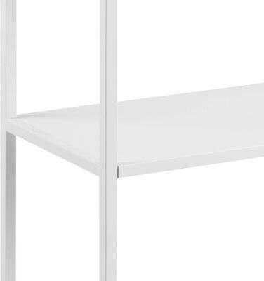 Консольний стіл AC Design Furniture Nino з 1 полицею, білий металевий, індустріальний стиль, для вітальні та передпокою, 79,5x80,5x26 см