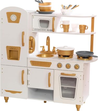 Дерев'яна дитяча кухня KidKraft Vintage White з аксесуарами та іграшковим телефоном, 53445 - Ексклюзивно в Amazon