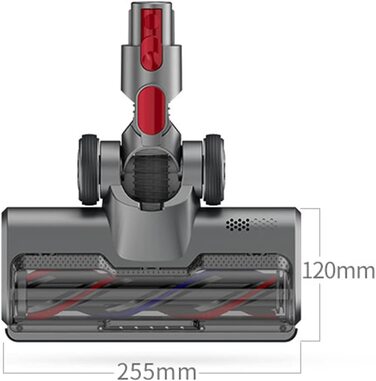Щітка KENVOR для пилососа Dyson V7/V8/V10/V11/V15, підлогова, з прямим приводом і 5 LED-лампами, для коротковорсових килимів і твердих підлог, сіра
