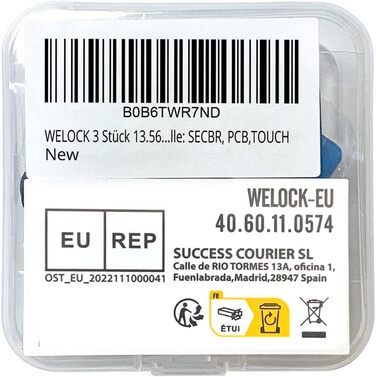 RFID-карти WELOCK 13.56МГц для електронних замків, 3 шт., сині, сумісні з SECBN, PCB, TOUCH