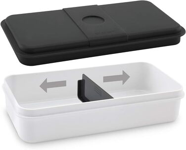 Ланч-система Cloer 800S2-1 Bento Box 15 предметів, XXL 2100 мл, роздільна, з аксесуарами, ланчбокс та контейнер для їжі для дітей і дорослих, білий