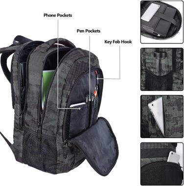 Рюкзак для ноутбука 15,6'' MATEIN, бежевий, з USB-портом, для жінок і чоловіків, діловий та шкільний, з відділенням для ноутбука