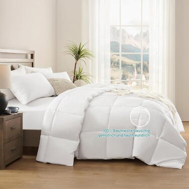 Зимова ковдра ACCURATEX 135×200 см, щільність 450 г/м², чохол зі 100% бавовни, тепла