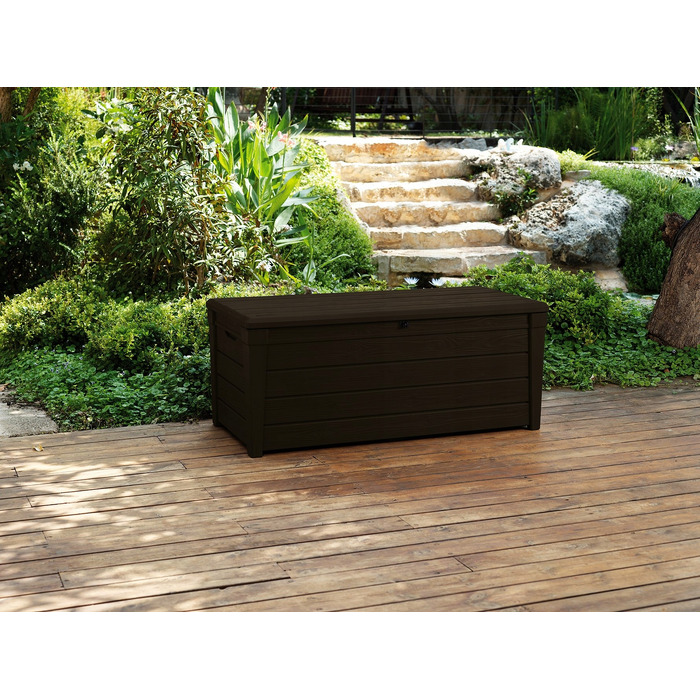Садова скриня Keter BRIGHTWOOD STORAGE BOX 455 л, коричнева