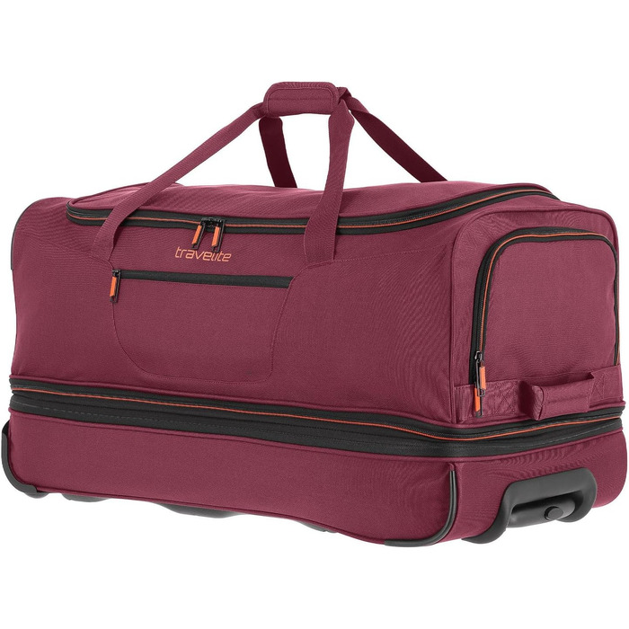 Дорожня сумка на колесах Travelite Basics Duffle L, 98-119 л, 70 см, виноградно-помаранчева