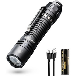 Ліхтарик Sofirn SC28 LED, 2800 Люмен, USB-C, тактичний, перезаряджуваний, надяскравий, з режимом розсіювання для кемпінгу, риболовлі та активного відпочинку