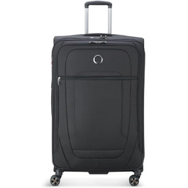 Велика м’яка валіза DELSEY PARIS Helium DLX 123 л, чорна, розсувна, 83x50x33 см