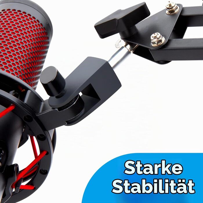 Універсальний пантограф (мікрофонна стійка) YOUSHARES для HyperX QuadCast S/2S, Blue Yeti, Rode PodMic, Razer Seiren — адаптер для стрімінгу, геймінгу та подкастингу, чорний