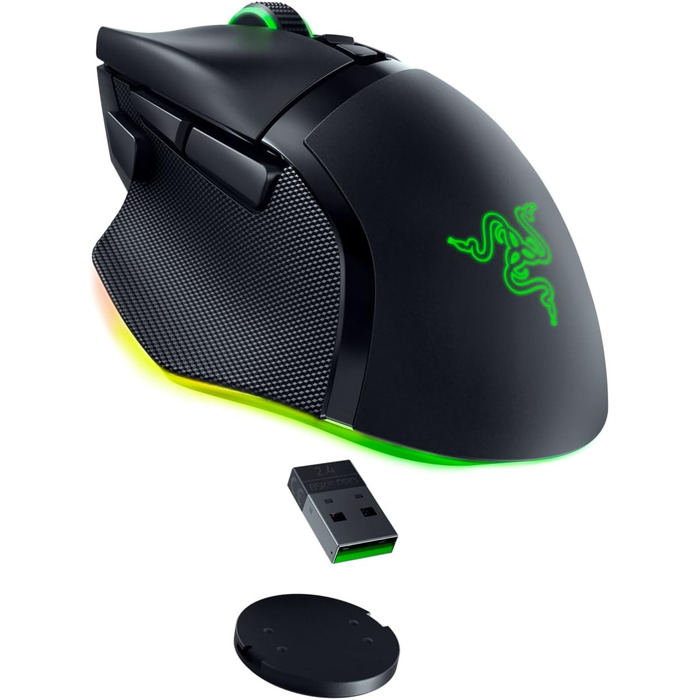 Бездротова ігрова миша Razer Basilisk V3 Pro з оптичним сенсором Focus Pro 30K, колесом HyperScroll та RGB-підсвіткою Chroma, чорна