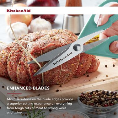 Ножиці кухонні універсальні KitchenAid, червоно-чорні, 22.1 см (Aqua Sky)
