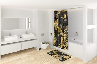 Килимок для ванної Sanilo Golden Leaves 70x110 см — м'який, нековзкий, швидковисихаючий, машинне прання