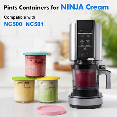 Контейнери для Ninja Creami Deluxe (4 шт) 680 мл, для NC500/NC501, з кришками - аксесуари для морозива