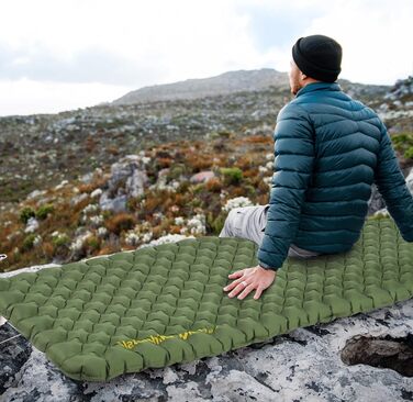 Самонадувний кемпінговий килимок Naturehike Thermal Serie 4.6R Ultralight для зими (до -15°C), прямокутний, 186x58 см