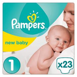 Підгузки Pampers розмір 1 (2-5 кг), 100 шт (2 упаковки по 50 шт), місячний запас