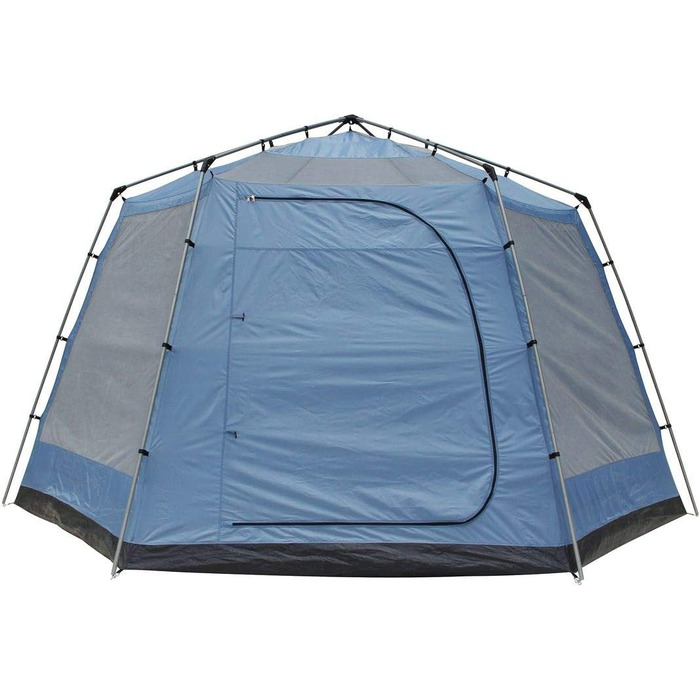 Намет your GEAR Ponza 400 для фестивалю, груповий, сімейний, 4×2,3 м, купольний, UV 50+, висота для стояння, водонепроникний 5000 мм, з підлогою, синьо-сірий