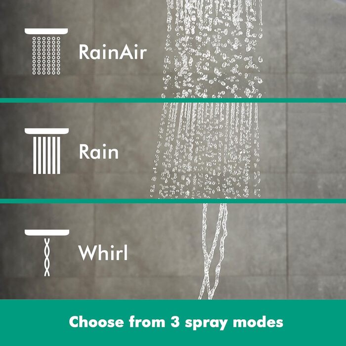 Душова лійка Hansgrohe Raindance Select S з функцією економії води (EcoSmart), ручна лійка з 3 режимами, діаметр 120 мм, з антинакипним покриттям, бронзове покриття (Brushed Bronze)