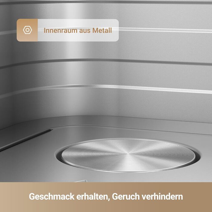 Аерофритюрниця Mova AeroChef FD10 Pro на 6 літрів, безмасляна фритюрниця з конвекцією повітря та металевою чашею