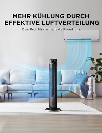 Вентилятор підлоговий Midea FZ10-17JR 92 см з пультом, 3 режими, 3 швидкості, таймер 7 год, чорний