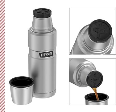 Термос Thermos Stainless King 470 мл, матова нержавіюча сталь, без ручки
