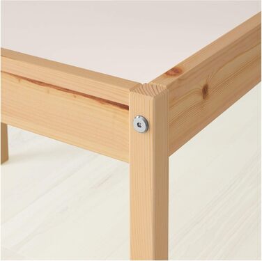 Дитячий стіл з 2 стільцями Ikea Latt, білий/сосна, компактний набір для кімнати