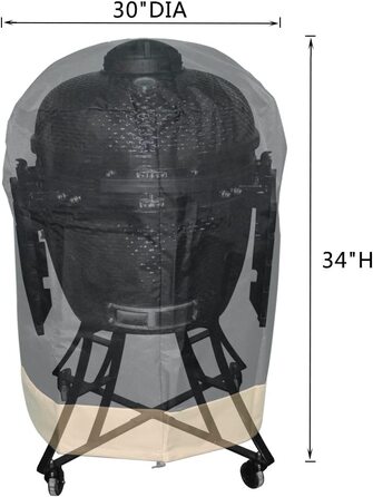 Чохол для гриля Onlyfire для Kamado, підходить до Big Green Egg Large, Kamado Joe Classic, Stand Alone, Large Grill Dome, Pit Boss K22, Louisiana K22