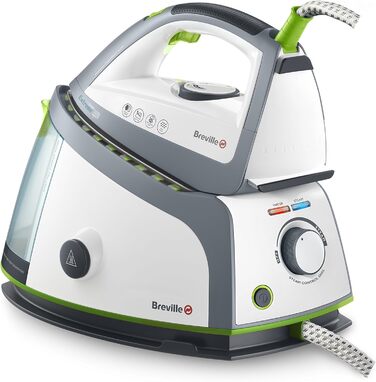Парова праска Breville VSG002X з центральним парогенератором, необмежена автономність, біло-сіра