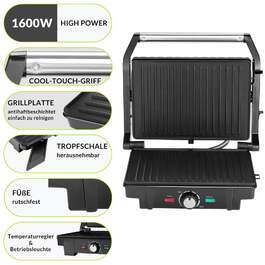 Контактний гриль Silver 1600W