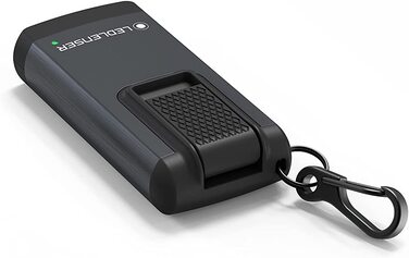 Ліхтарик-брелок Ledlenser K6R, 400 люмен, акумуляторний, USB-A, з червоним світлом, сірий