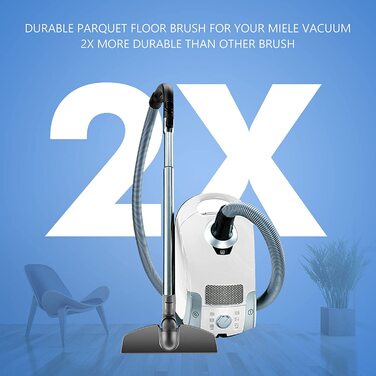 Насадка-щітка для пилососа Miele SBB 300-3 PQ, сумісна з моделями Complete, Compact, Classic, Swing, S8340, S8, S6, S5, S4, S2, S1, C1, C2, C3, H1, паркетна щітка для підлоги, змінна насадка KEEPOW