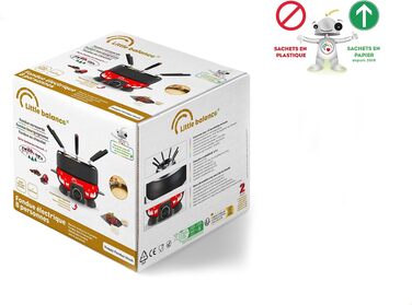 Електричний пристрій для фондю LITTLE BALANCE Happy Fondue 8 Meuuuh, антипригарне покриття, 2 л, 800 Вт, червоний