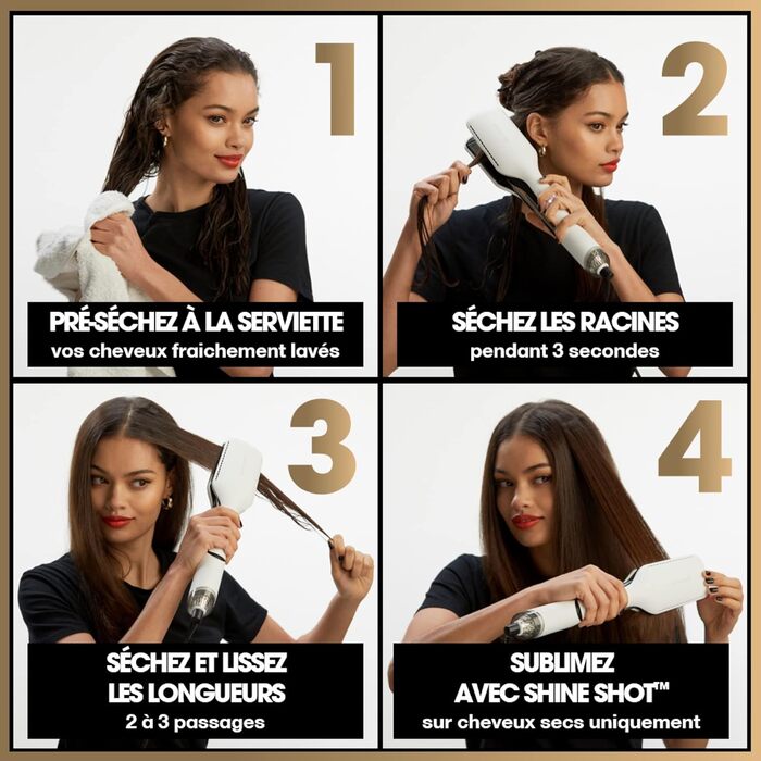 ghd Duet Styler – 2-в-1 випрямляч і фен, стайлер гарячого повітря для укладки вологого волосся, чорний