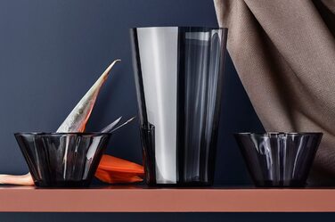 Ваза Iittala Aalto 220 мм сіра скляна