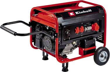 Бензиновий генератор Einhell TC-PG 55/E5 (5.5 кВт макс, 5 кВт ном), 4-тактний двигун, бак 25 л, 2x230В, 1x400В