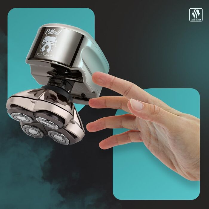 Бритва Skull Shaver Pitbull Platinum Pro - бездротовий, USB-зарядний, для чоловіків.