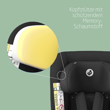 Вкладиш для новонароджених Maxi-Cosi Mica 360 S, чорний, Eco Care, для автокрісла, 0–3 місяці, 40–60 см, машинне прання