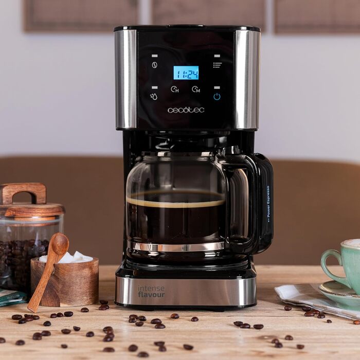 Кавомашина Cecotec Coffee 56 Heat: 12 чашок, 1.3л, сталь, LCD, програмування, автоматичне відключення