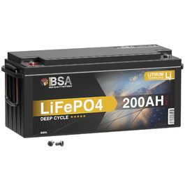 LiFePO4 акумулятор BSA Mini 12V 200Ah для кемпінгу, будинків на колесах та сонячних електростанцій