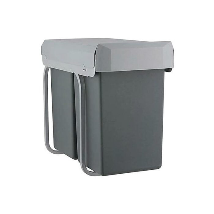 Смітник Wesco Double Boy Deluxe, нержавіюча сталь, сірий алюміній
